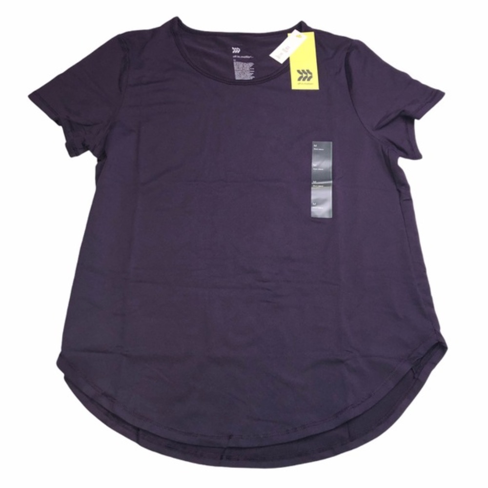 All in Motion Purple Short Sleeve Workout Top NEW